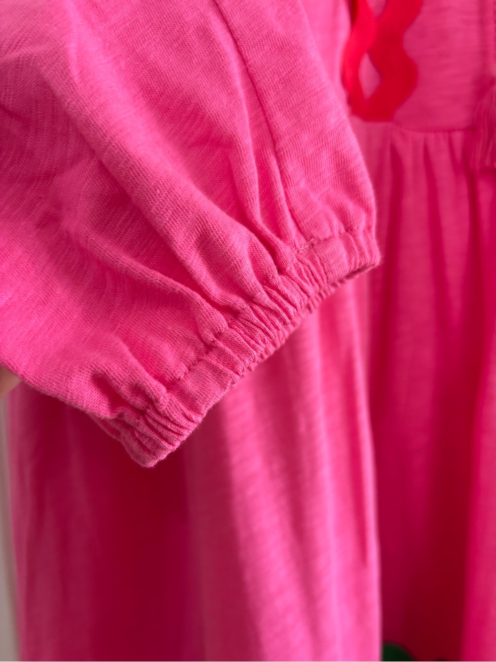 Boden Pink Rickrack Trim Jersey Dress 12R - Picture 5 of 12